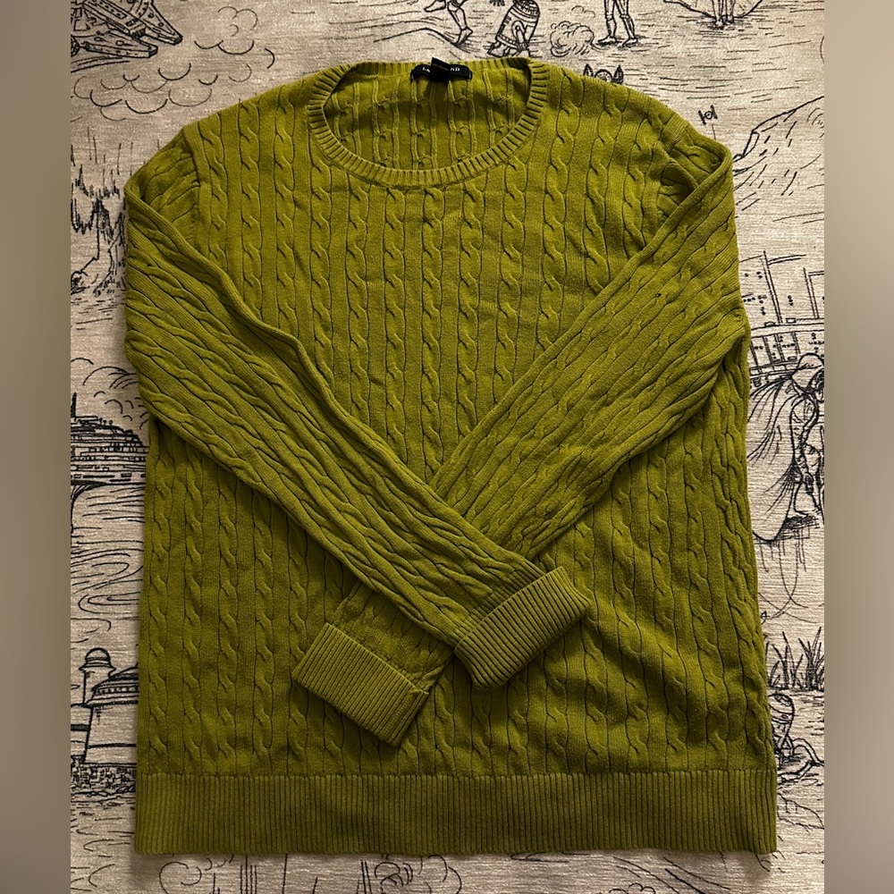 Lands End Knit Sweater Sage Green